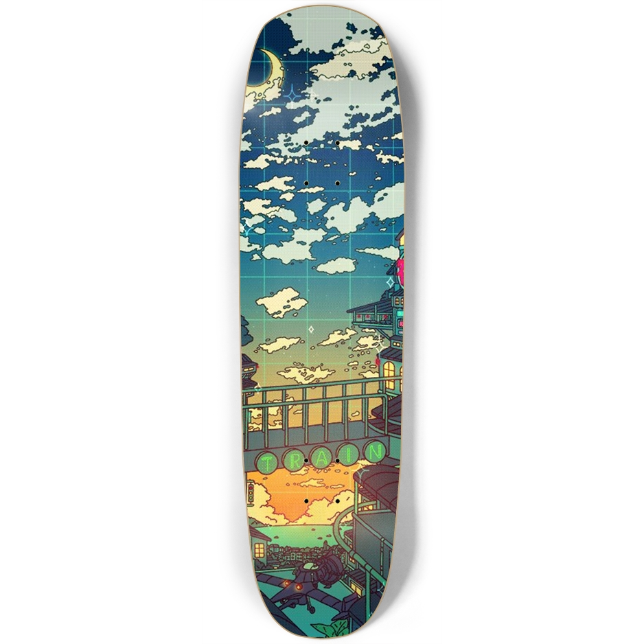 Neon Train Skateboard