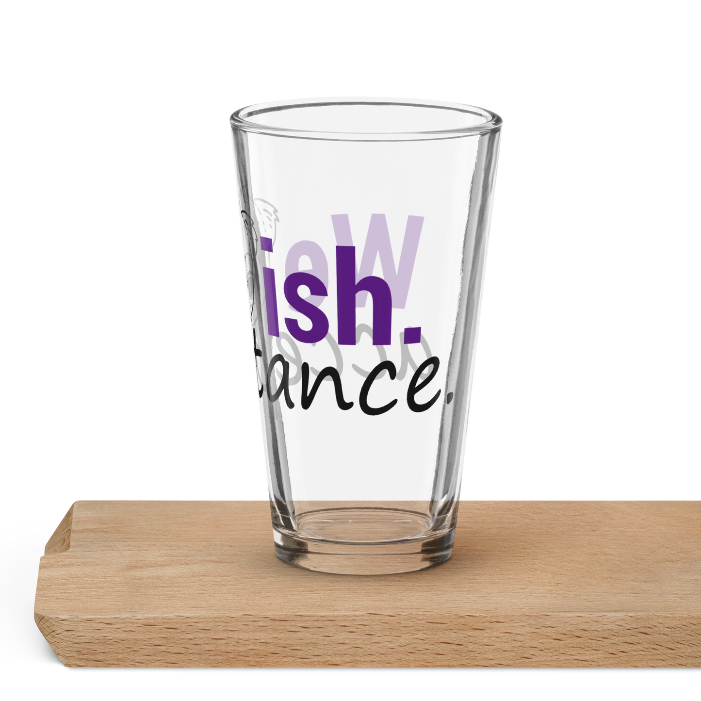 WeBearish Acceptance Shaker Pint Glass (Purple/Black)