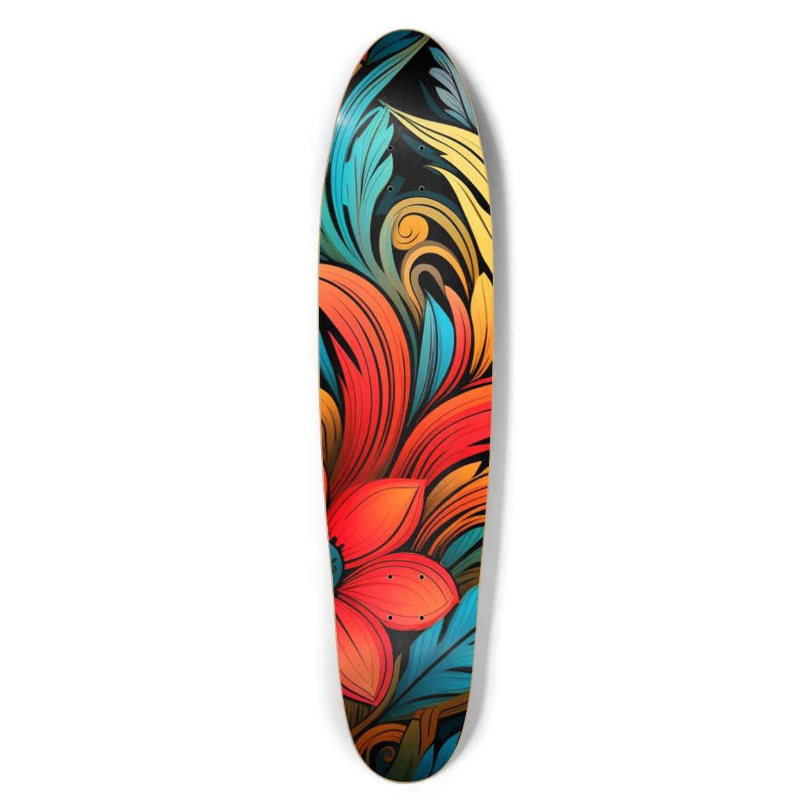 Flower Pattern Longboard
