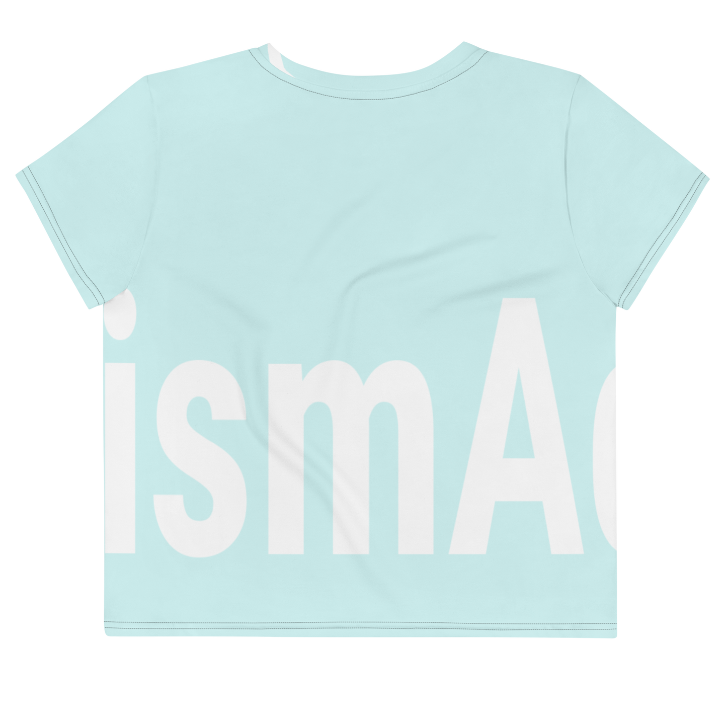 WeBearish Autism Acceptance Cropped T-shirt (Light Blue/White)