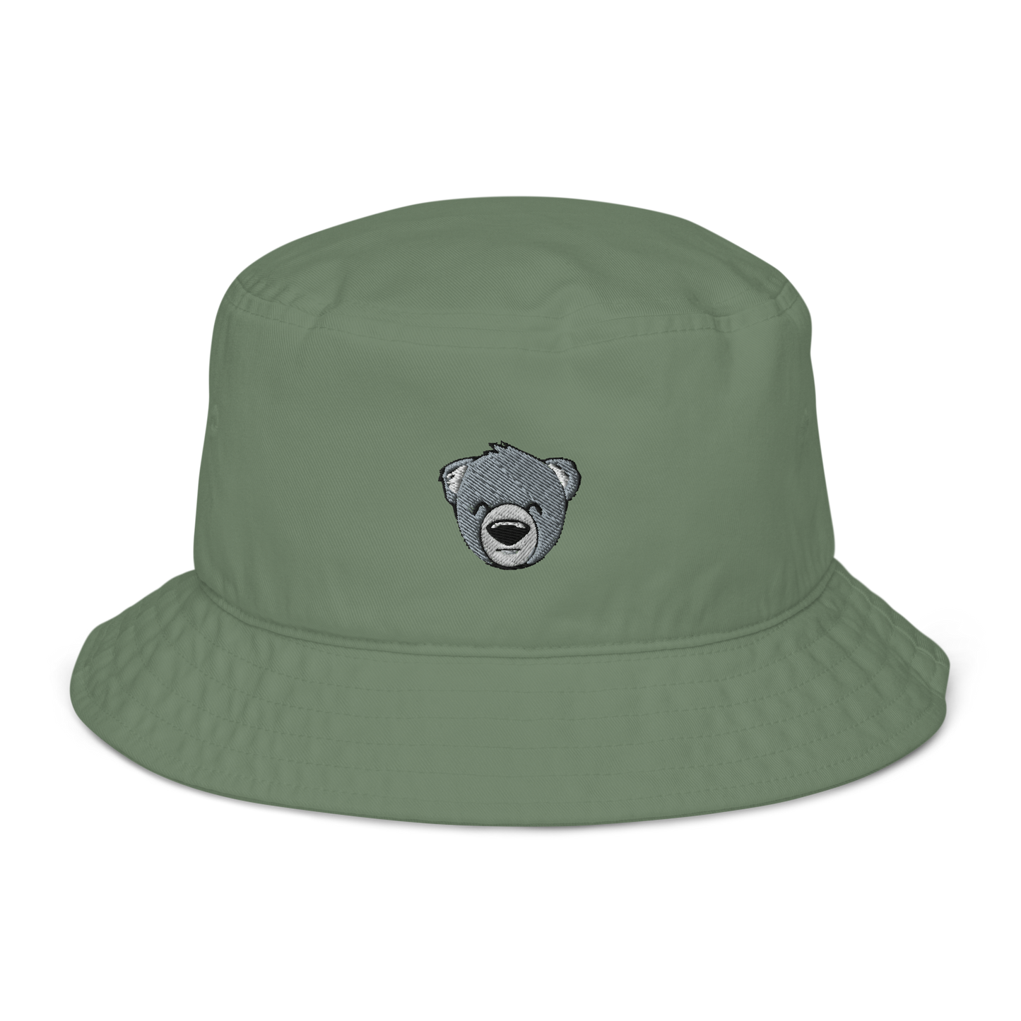 WeBearish Embroidered Bucket Hat (Green/Grey)