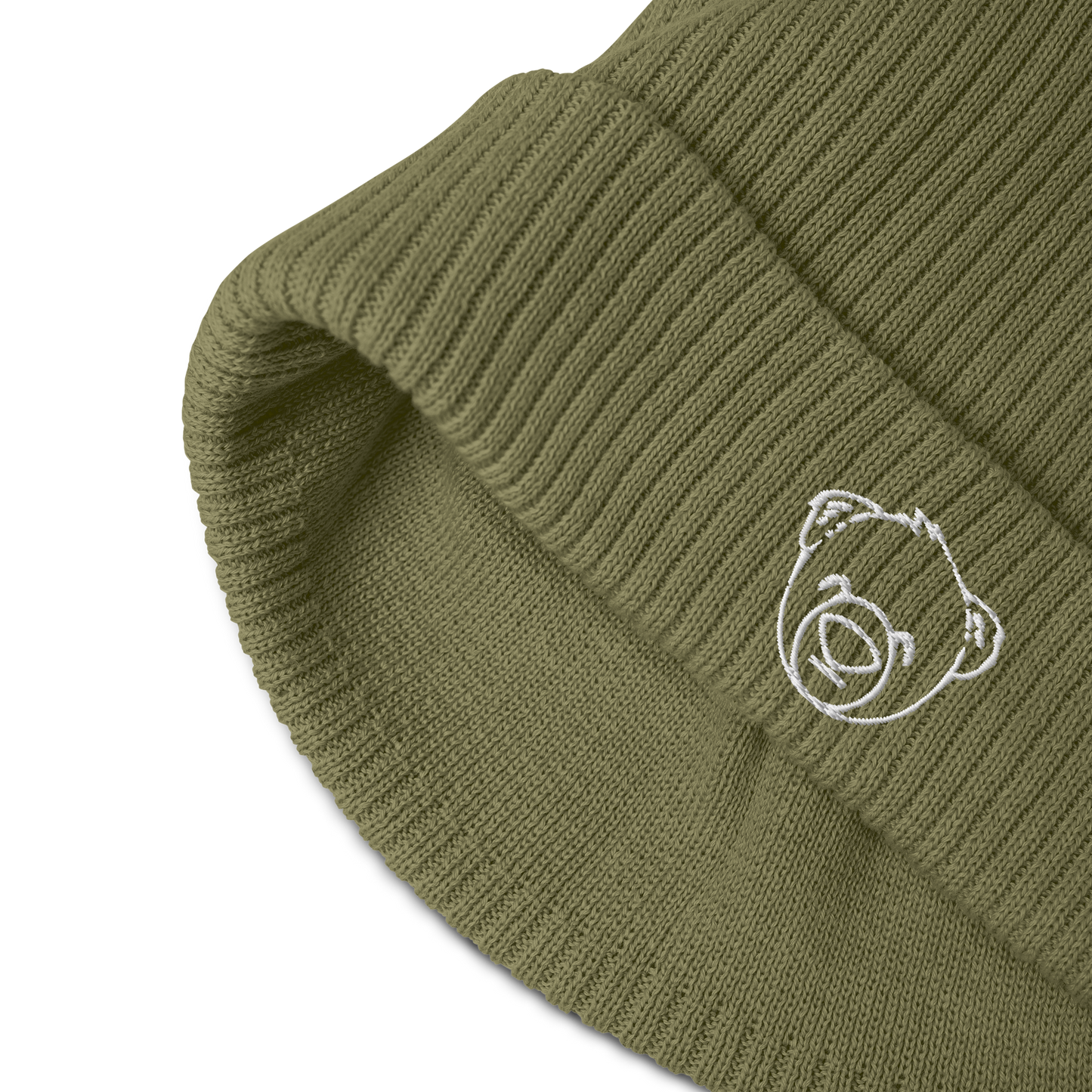 WeBearish Beanie (Olive Green/White)