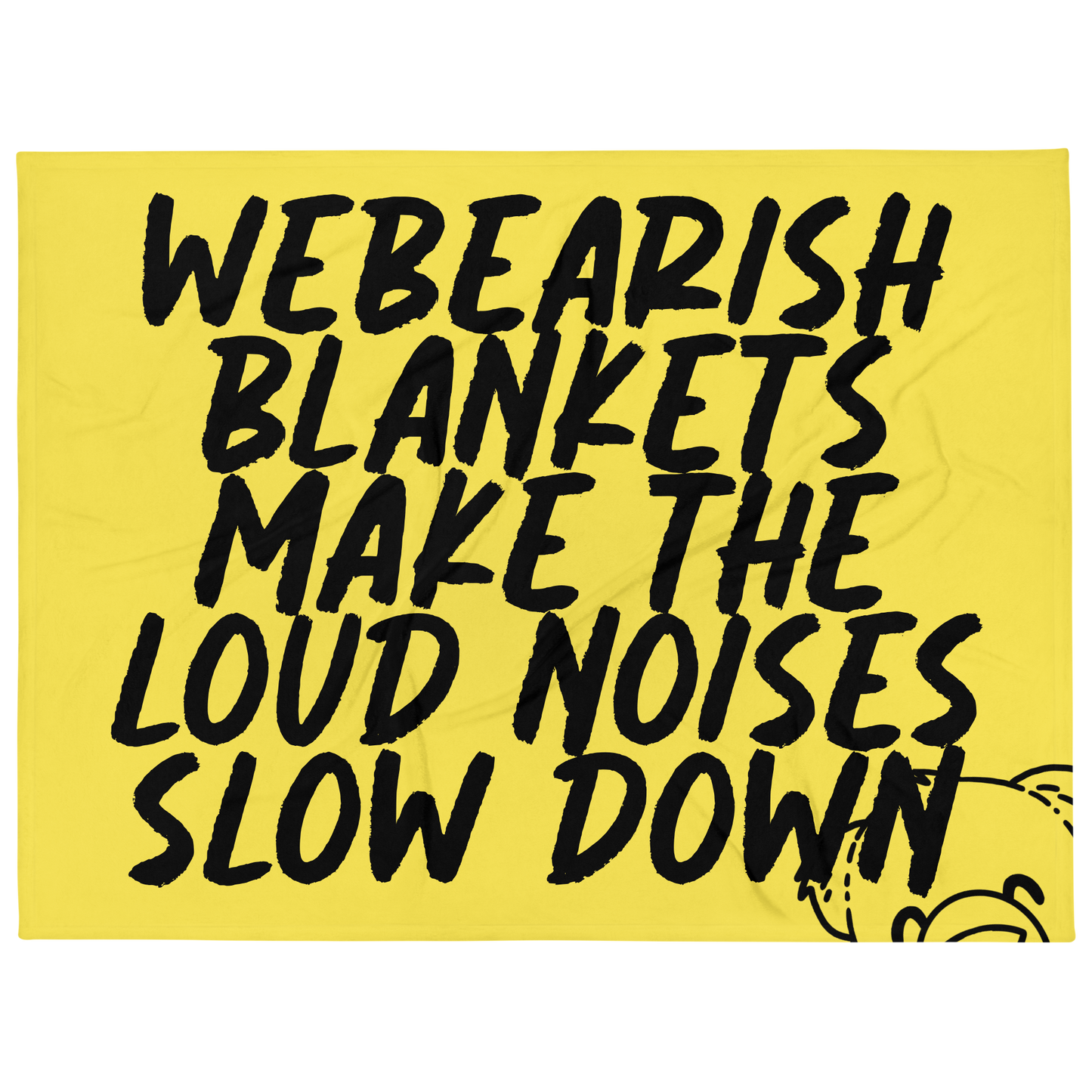 WeBearish Acceptance - Slow Down Blanket (Yellow/Black)