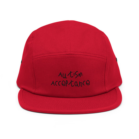 Autism Acceptance Five Panel Cap (Red)