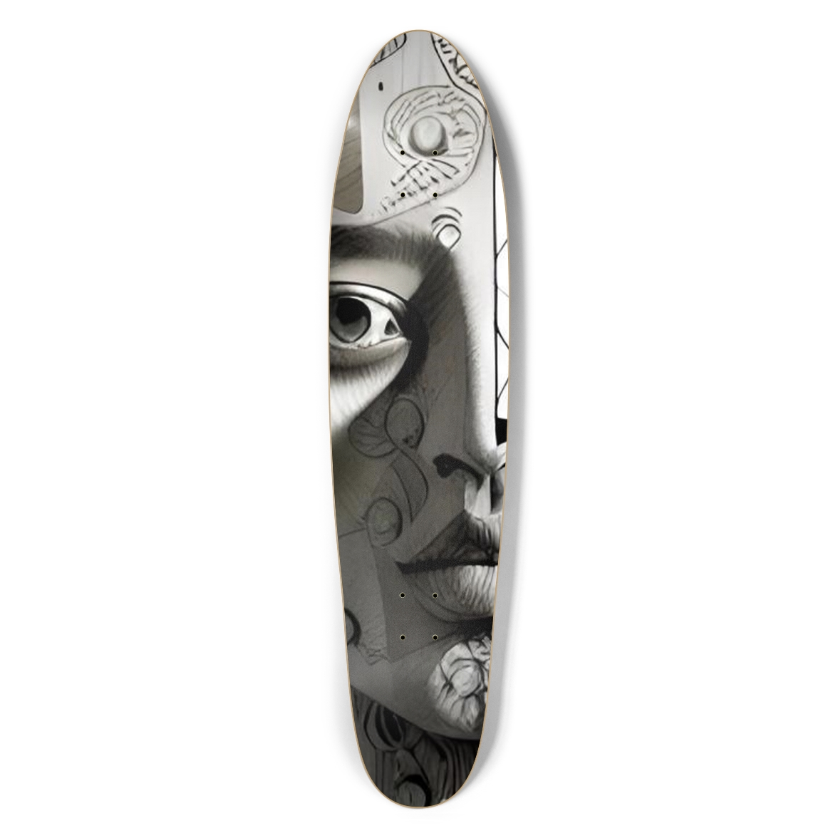 Custom Longboard (Woman Artwork)