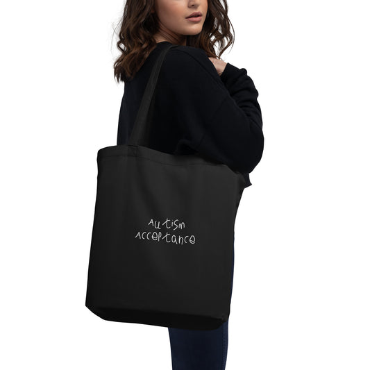 Autism Acceptance Black Eco Tote