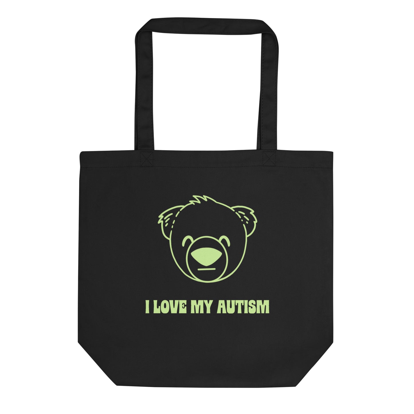 I Love My Autism WeBearish Tote Bag (Black)
