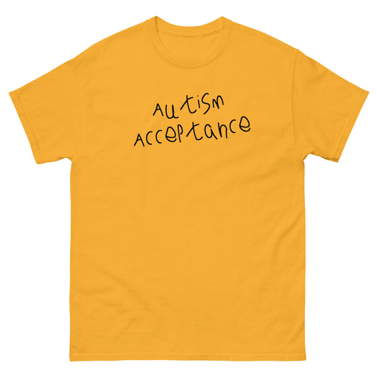 Autism Acceptance Men's T-shirt (Gold)