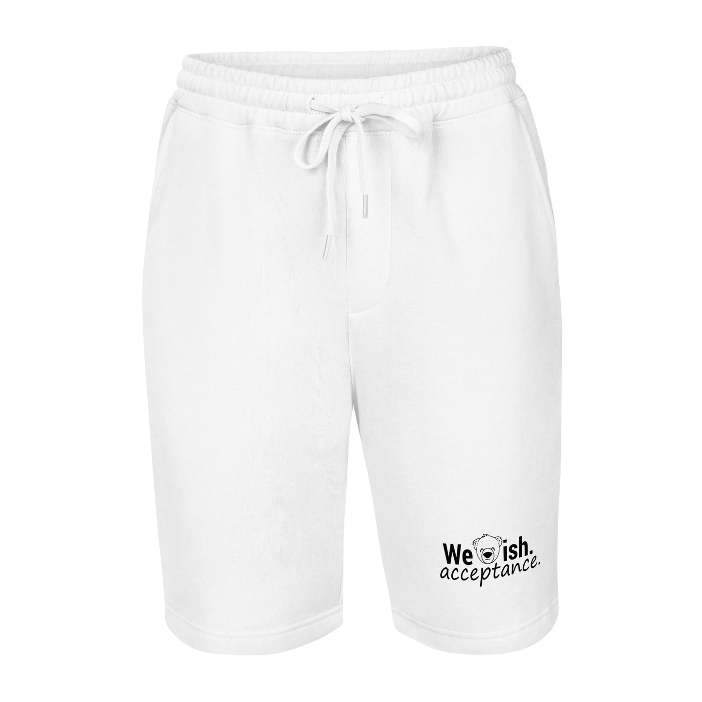 WeBearish Acceptance Men's Fleece Shorts (White)