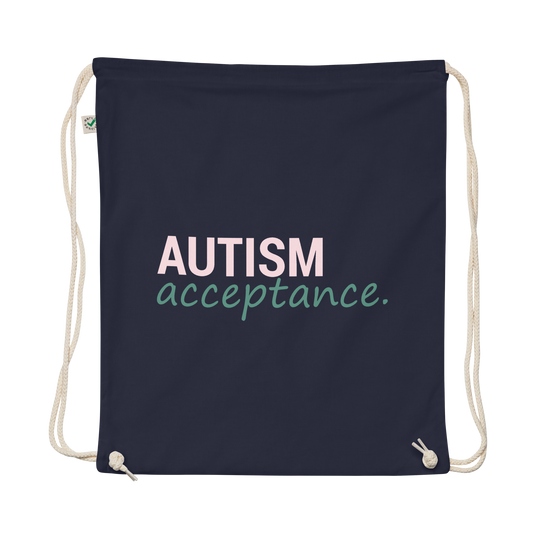 Autism Acceptance Drawstring Bag (Black)