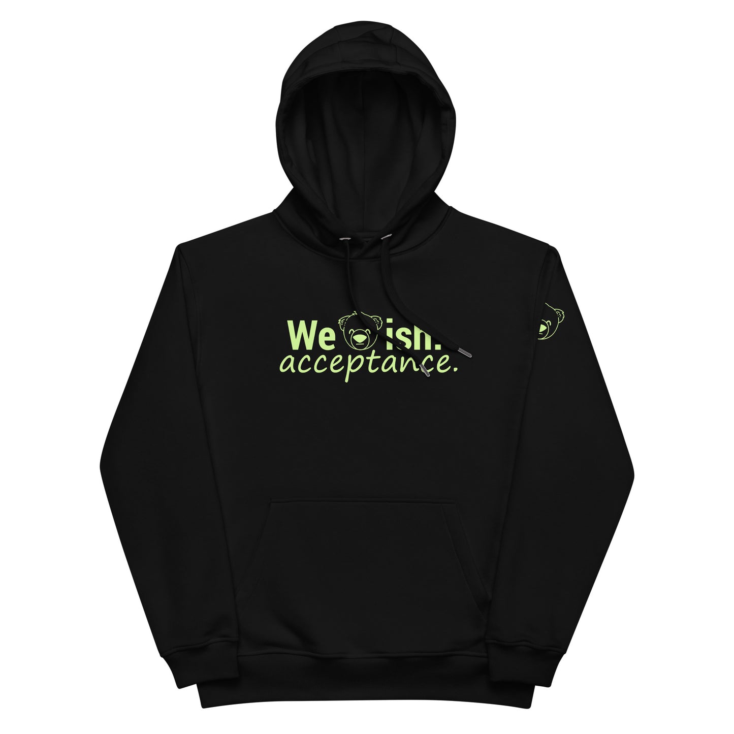 WeBearish Acceptance Unisex Premium Black Hoodie