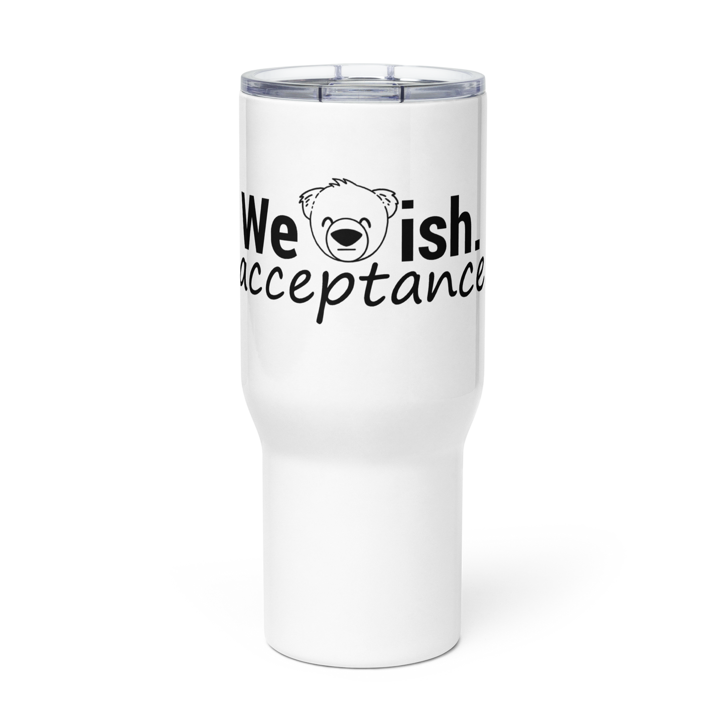 WeBearish Acceptance Travel Mug (White)