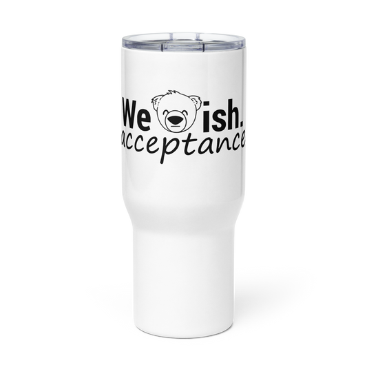 WeBearish Acceptance Travel Mug (White)