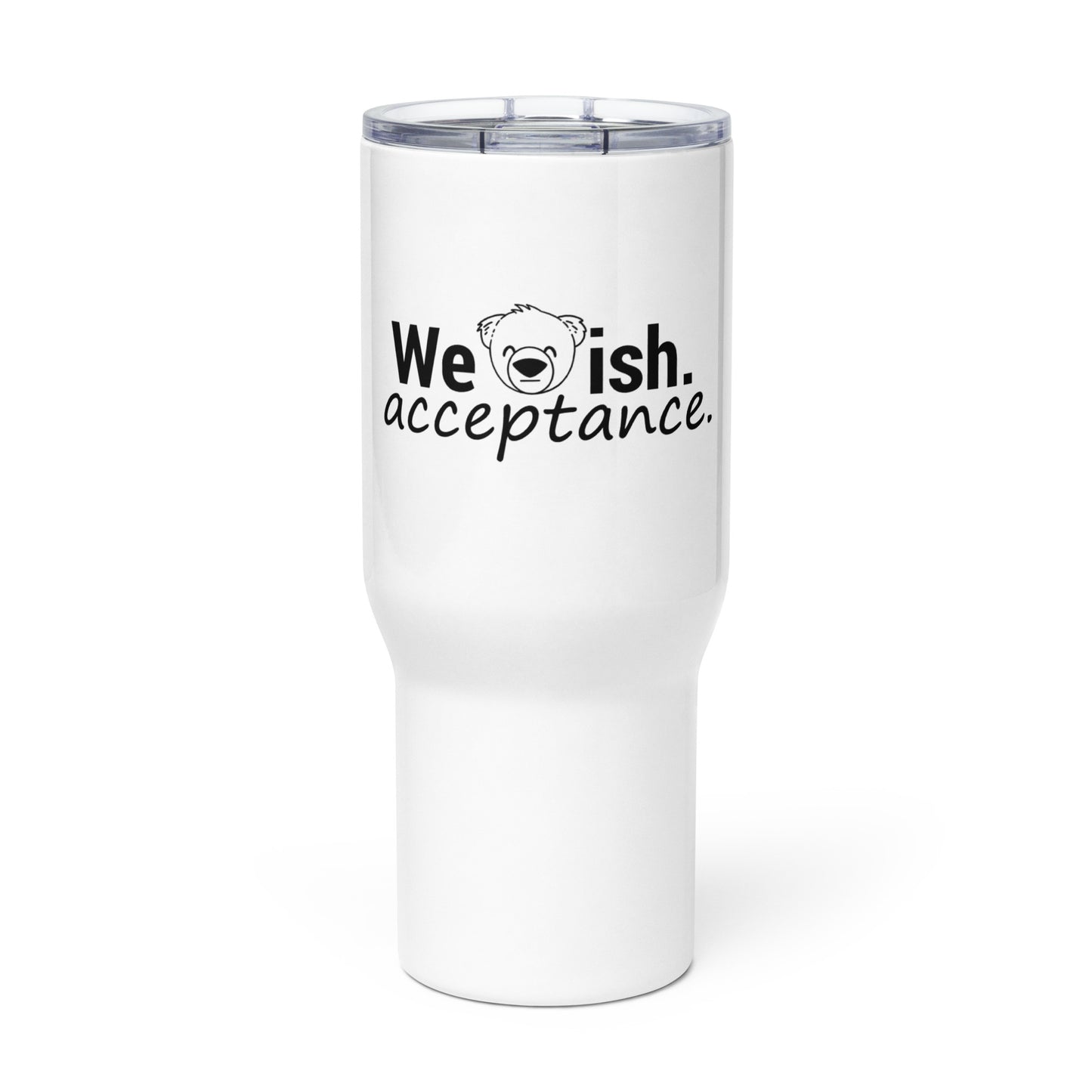 WeBearish Acceptance Travel Mug (White)