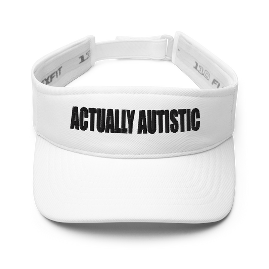 Actually Autistic Visor (White)