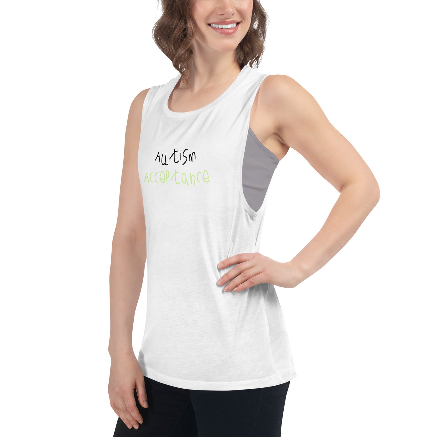 Autism Acceptance Ladies' Tank (White)