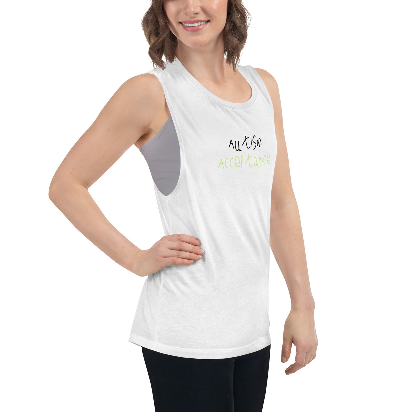 Autism Acceptance Ladies' Tank (White)