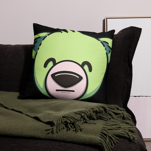 WeBearish Acceptance - Throw Pillow Case (Black/Green)