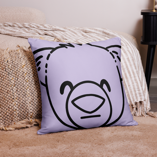 WeBearish Acceptance - Throw Pillow Case (Iris/Black)