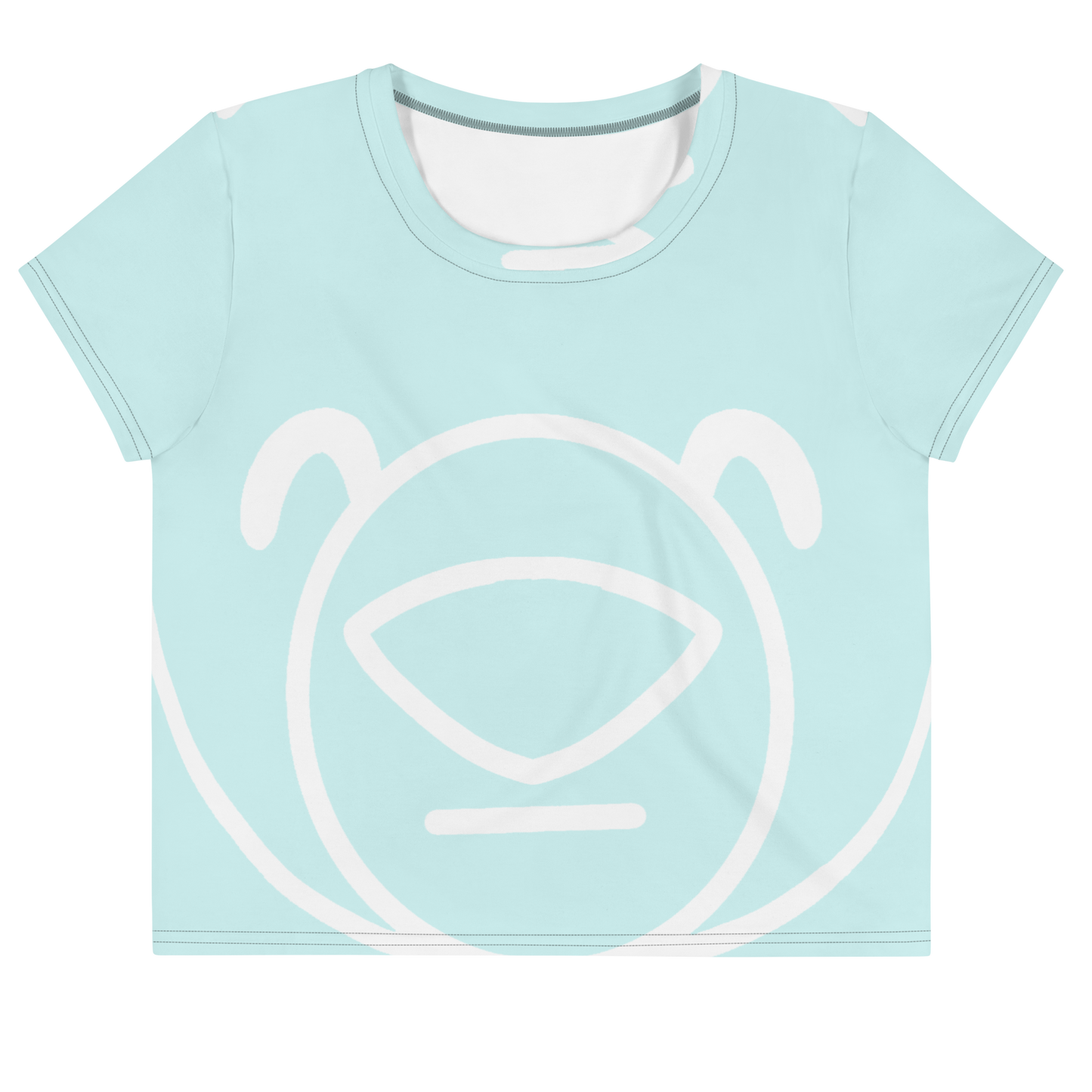WeBearish Autism Acceptance Cropped T-shirt (Light Blue/White)