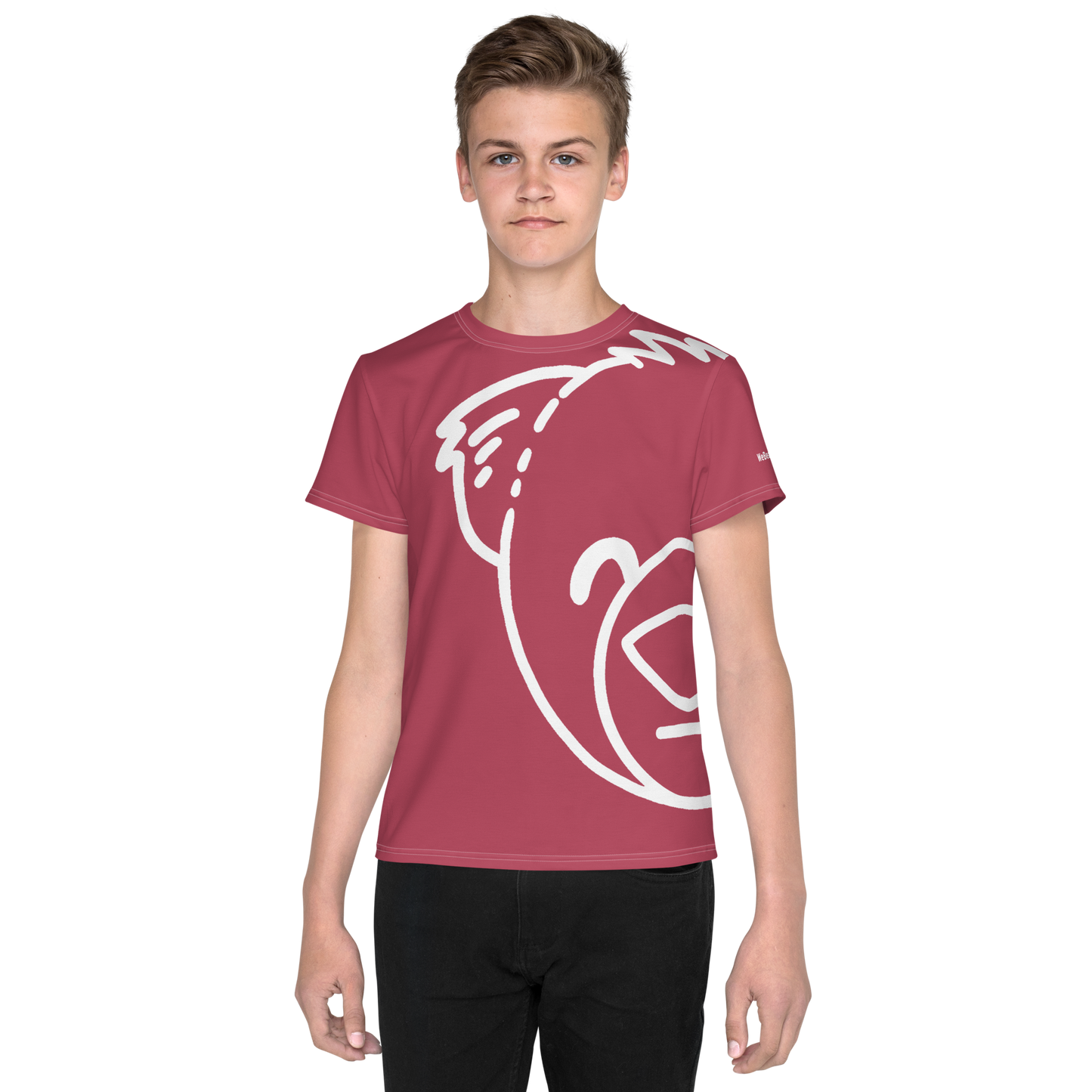 WeBearish Autism Acceptance Kid's T-shirt (Maroon/White)