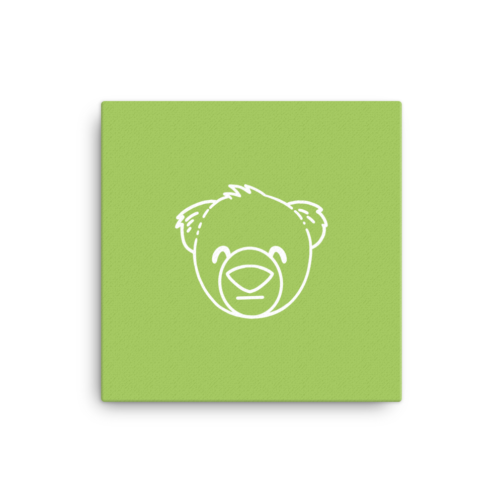 WeBearish Canvas Wall Hanging (Green/White)