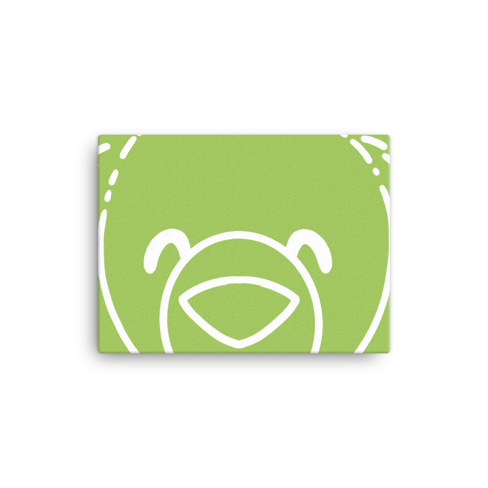 WeBearish Canvas Wall Hanging (Green/White)