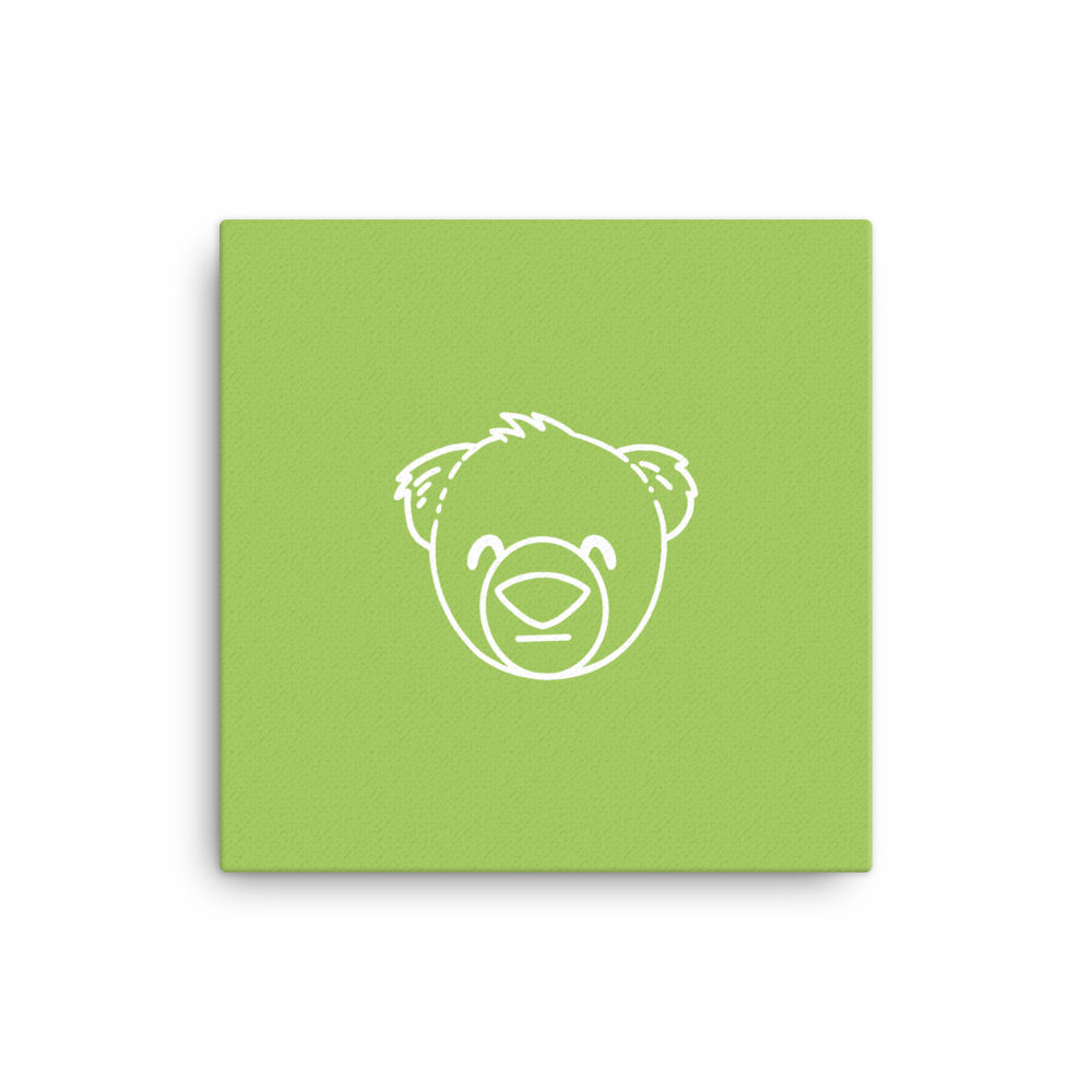 WeBearish Canvas Wall Hanging (Green/White)