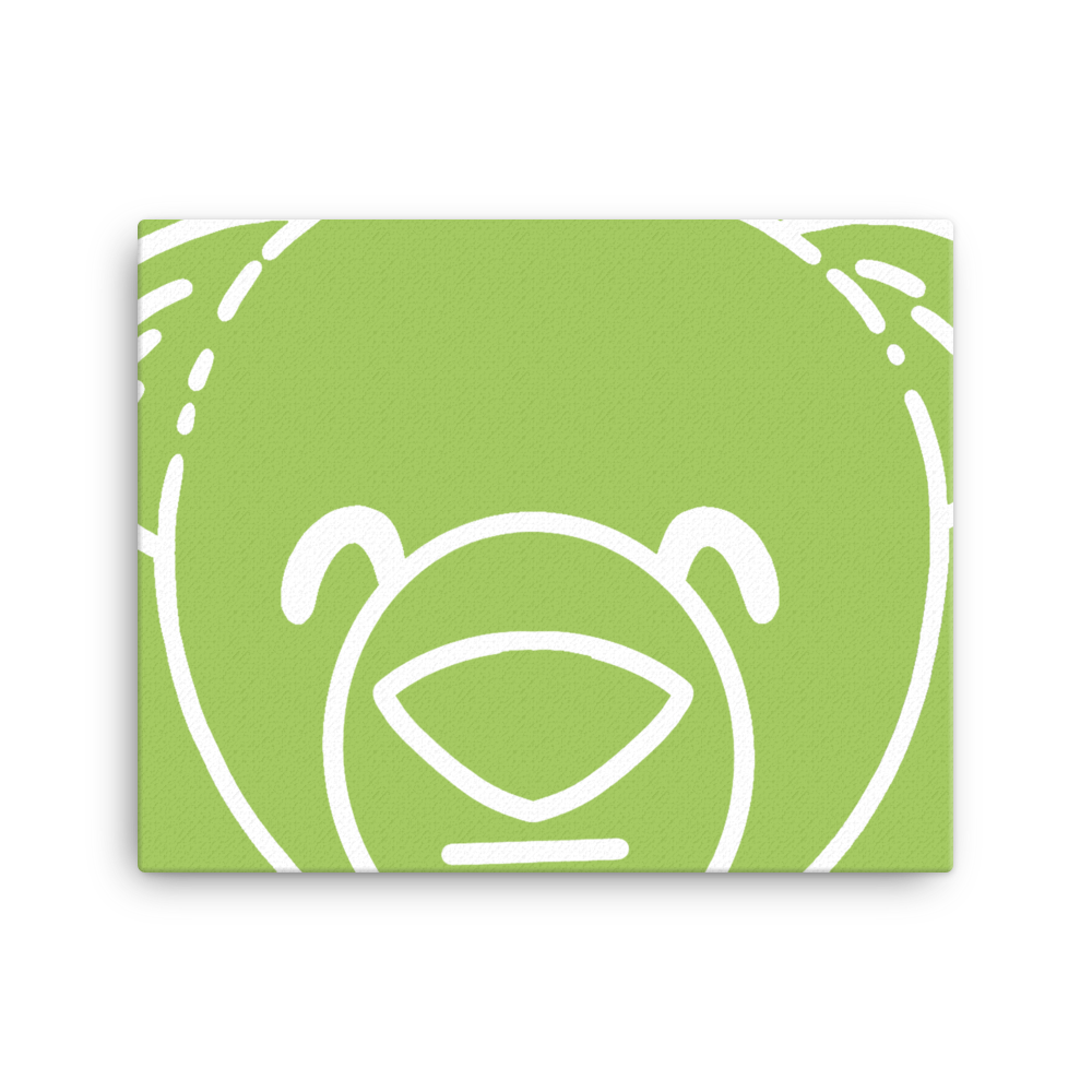 WeBearish Canvas Wall Hanging (Green/White)