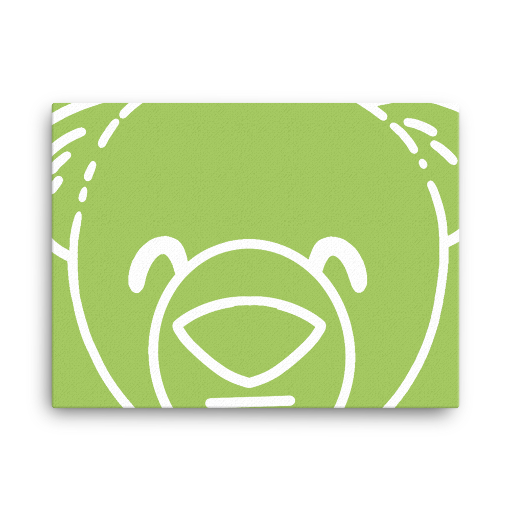 WeBearish Canvas Wall Hanging (Green/White)