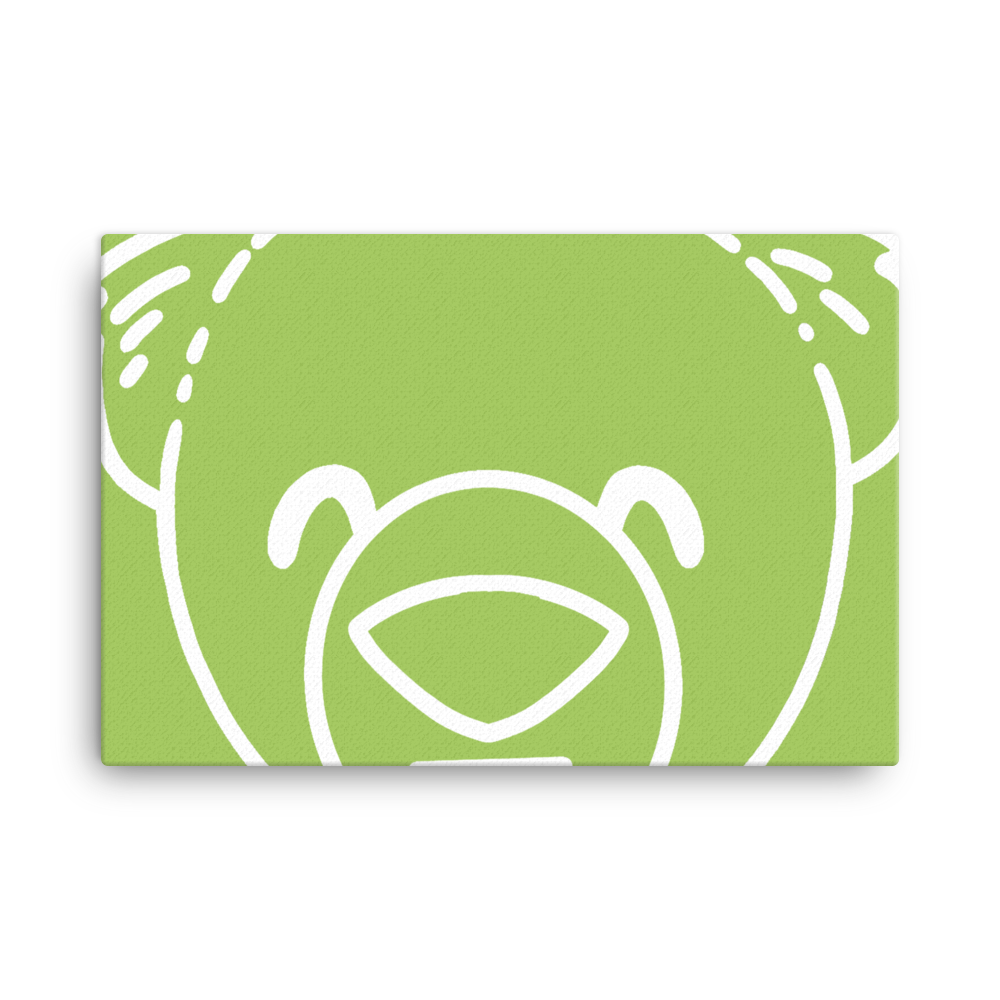WeBearish Canvas Wall Hanging (Green/White)