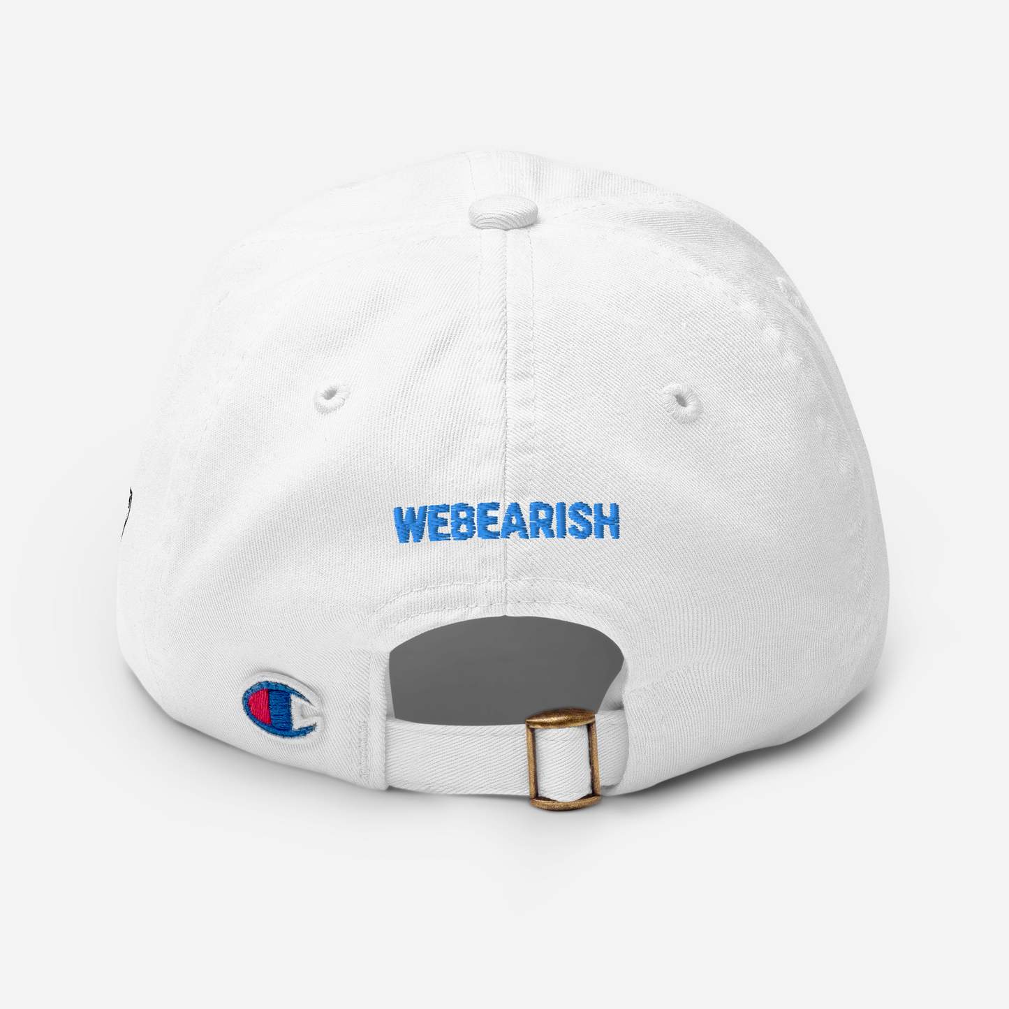WeBearish Champion Embroidered Cap (White/Blue)