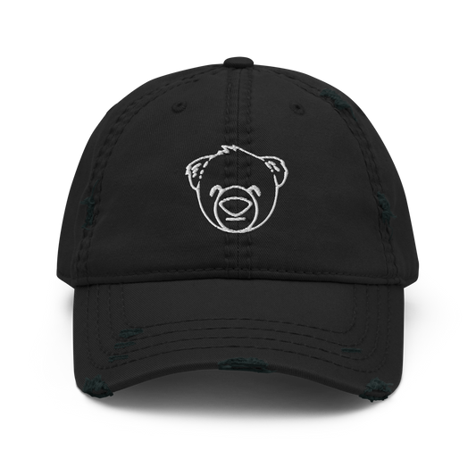 WeBearish Slightly Distressed Cap (Black/White)