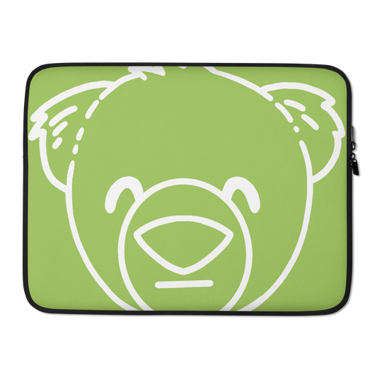 WeBearish Laptop Sleeve (Green/White)