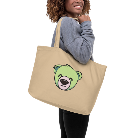 WeBearish Green Bear Face Eco Tote