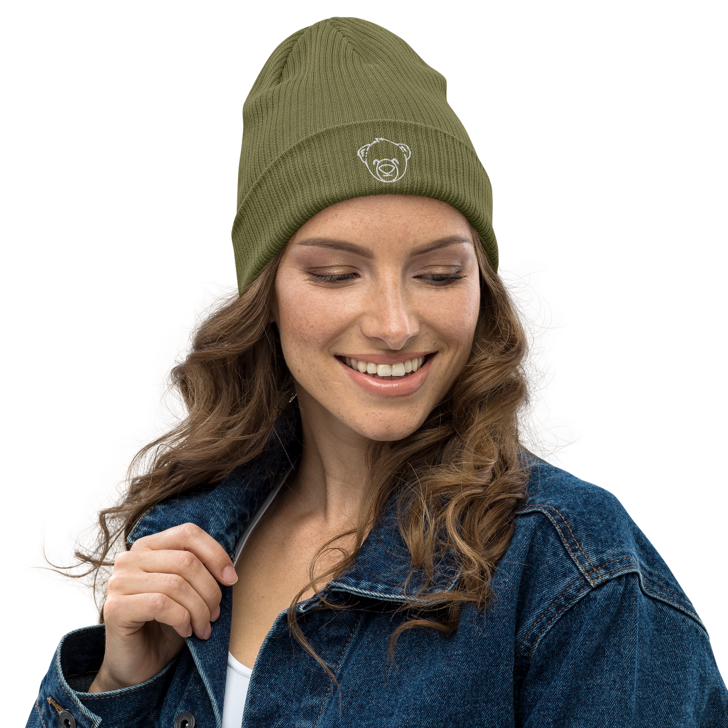 WeBearish Beanie (Olive Green/White)