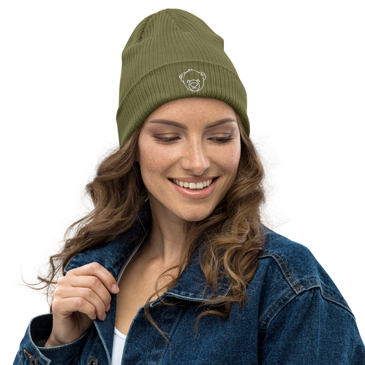 WeBearish Beanie (Olive Green/White)