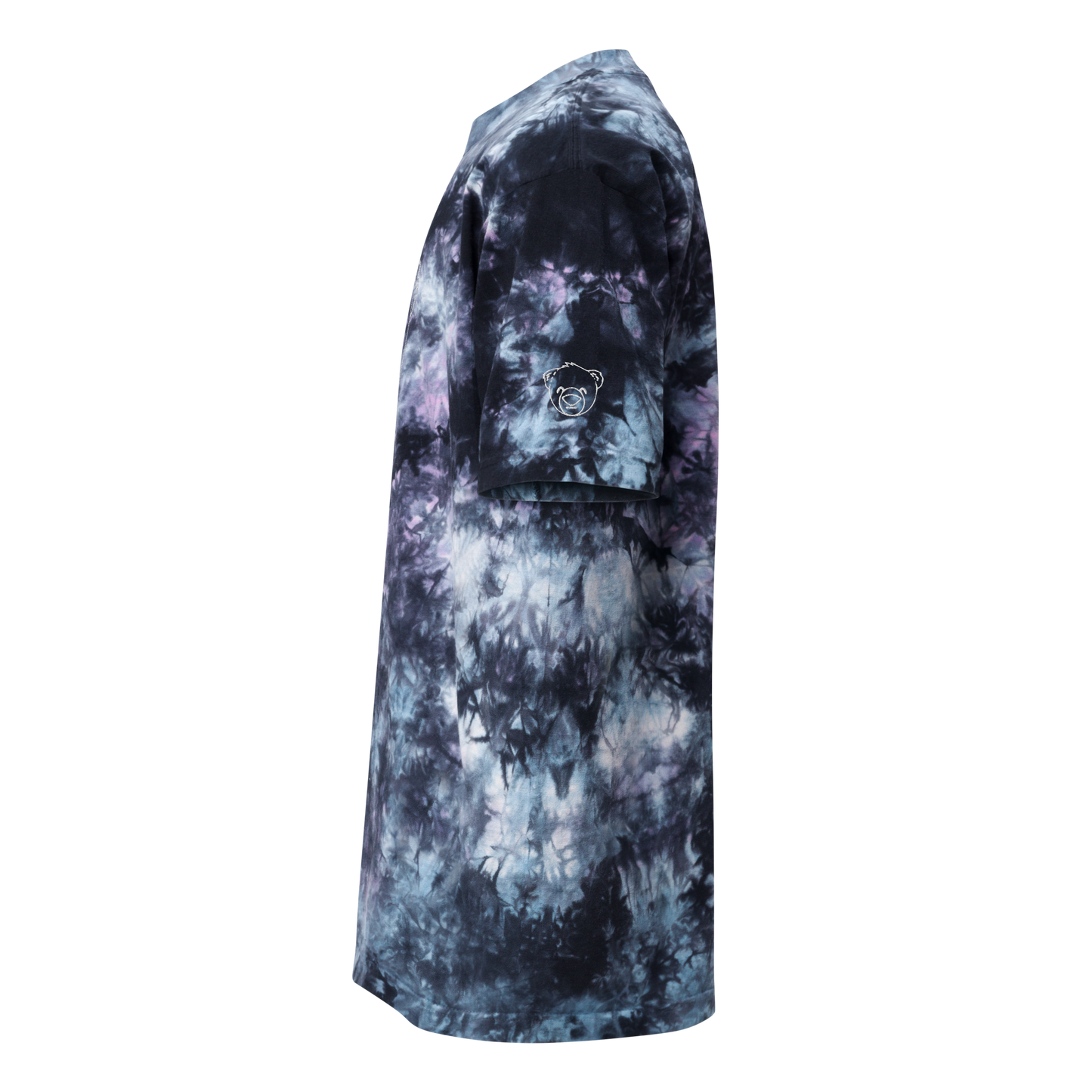 WeBearish Unisex Oversized Tie-Dye Embroidered T-Shirt