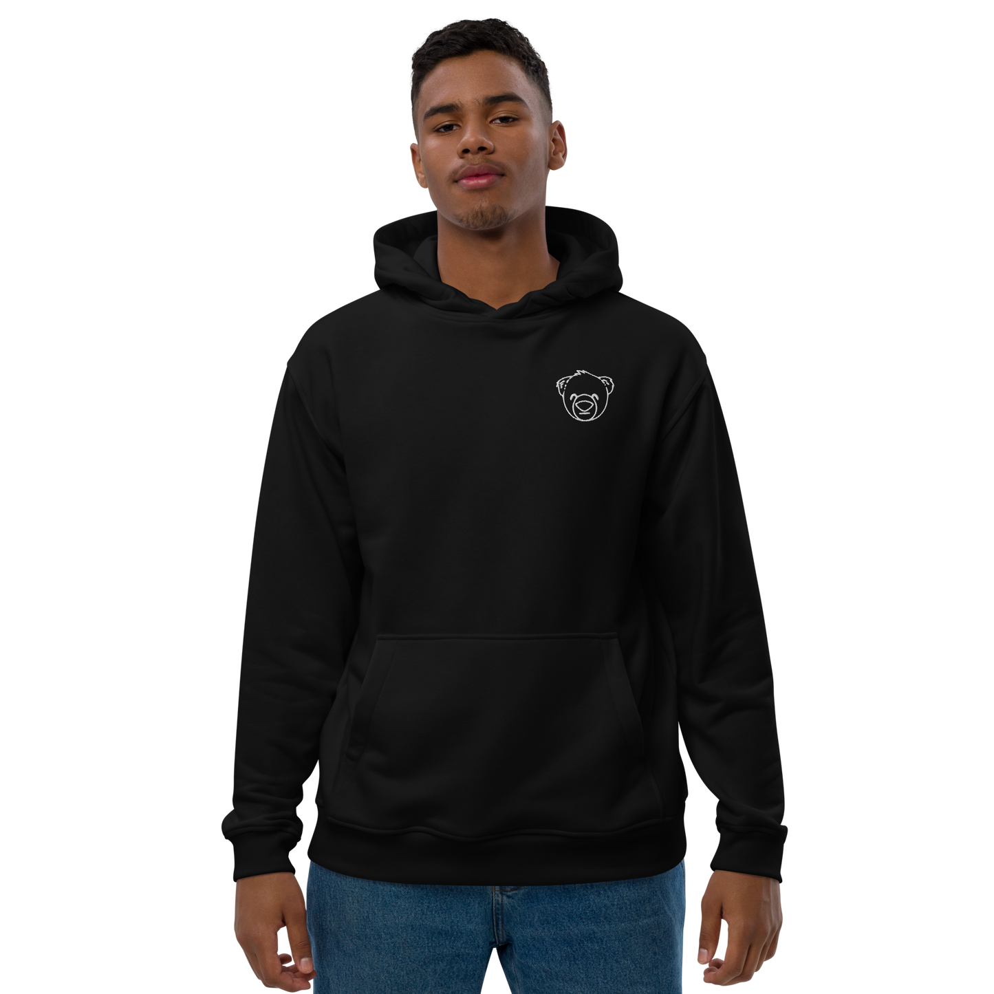 WeBearish Acceptance - Small Logo Hoodie (Black/White)