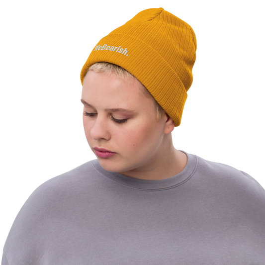 WeBearish Knit Beanie (Mustard/White)