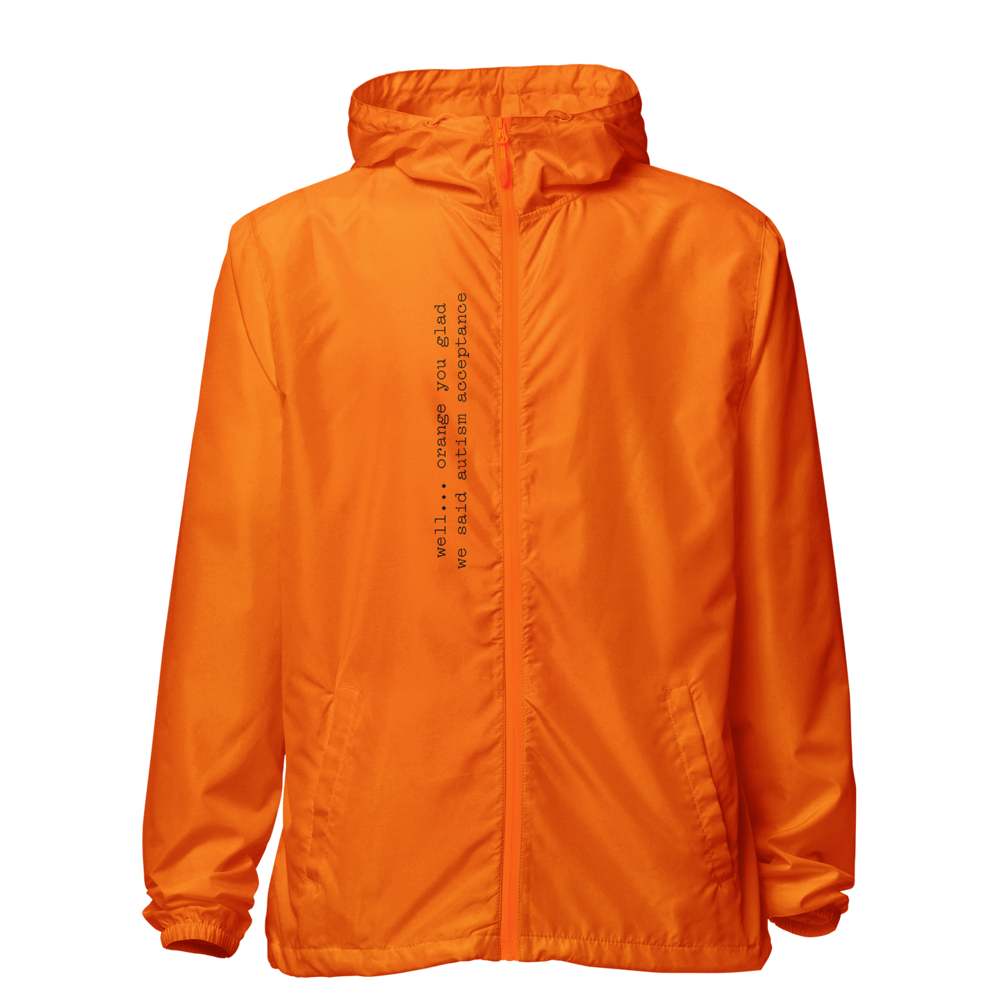 WeBearish Autism Acceptance Windbreaker (Safety Orange)