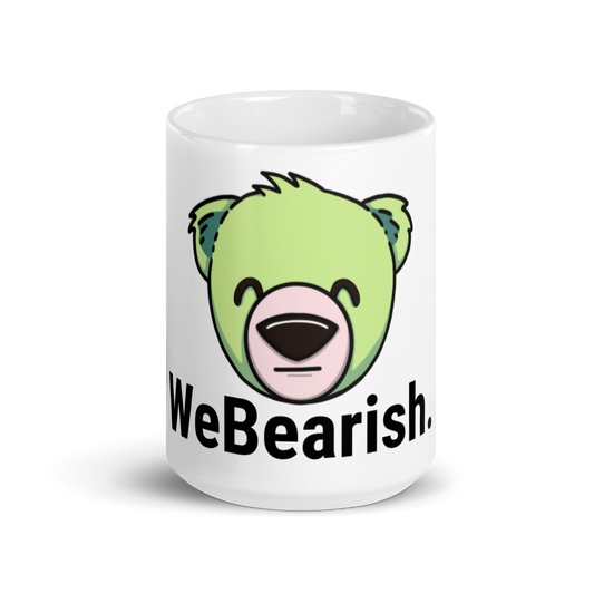 WeBearish Logo Coffee Mug (White/Green)