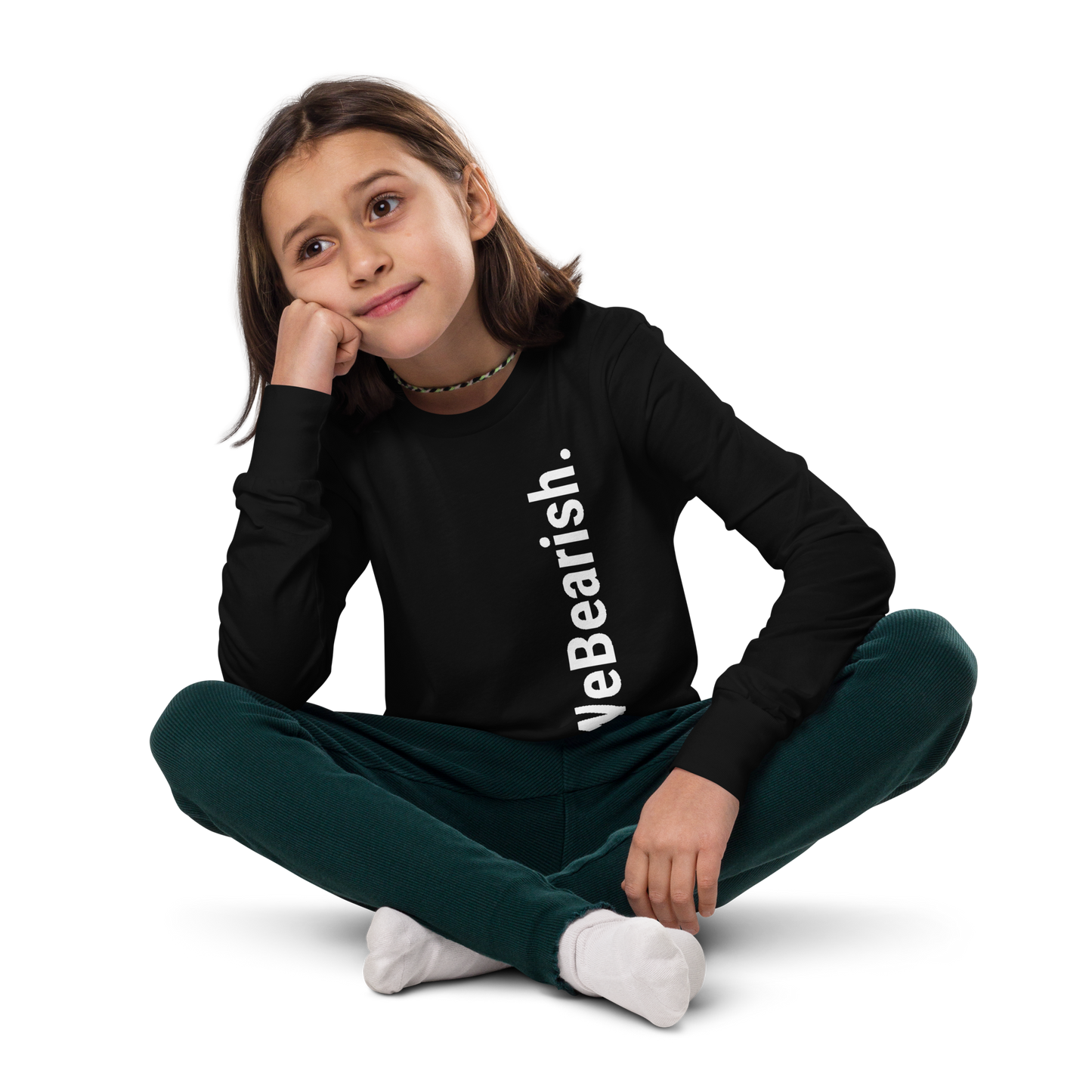 WeBearish Kid's Long-Sleeve T-shirt (Black/White)