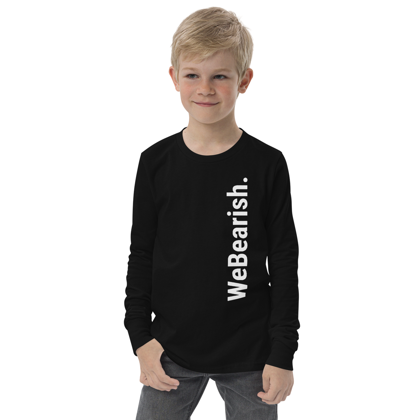 WeBearish Kid's Long-Sleeve T-shirt (Black/White)