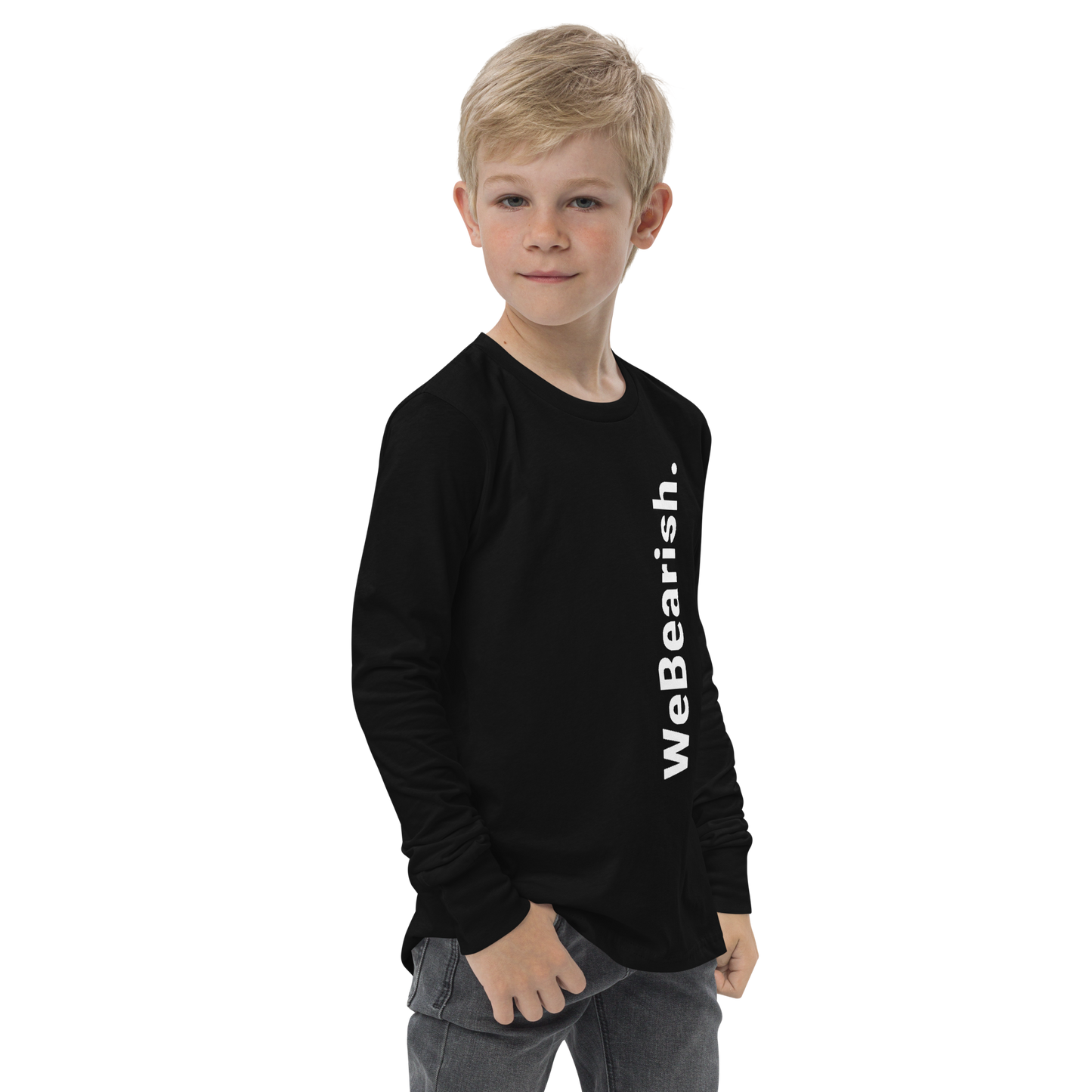 WeBearish Kid's Long-Sleeve T-shirt (Black/White)